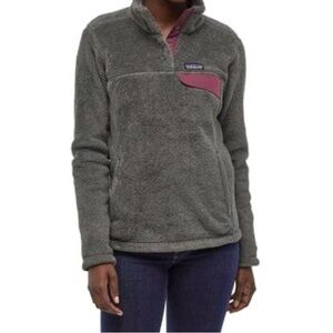 Patagonia Re-Tool Snap T Fleece Cozy Pullover Gray/Purple Size XS Extra Small